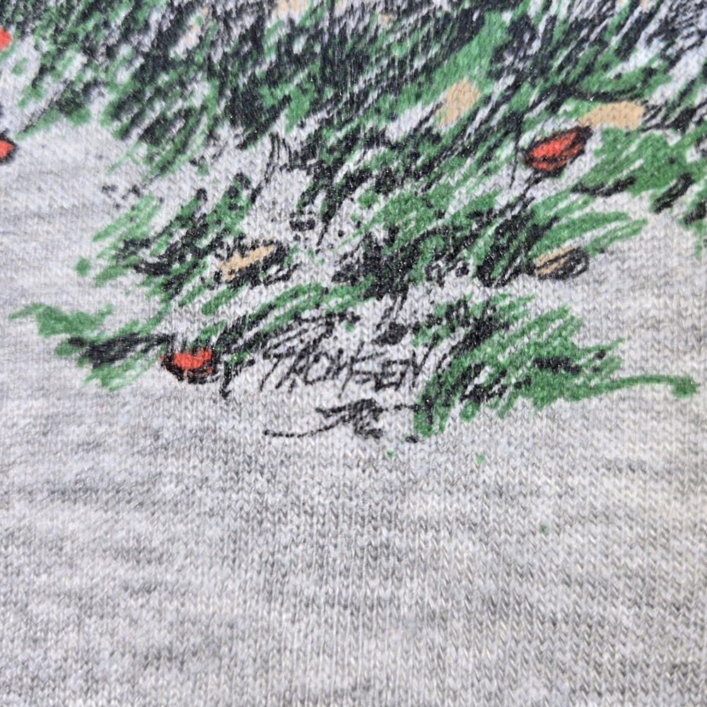 Vtg 90s Janice Thomsen Deer Hoodie XL Ultra Sweats Wildlife Gorpcore USA Grandpa - Picture 3 of 10